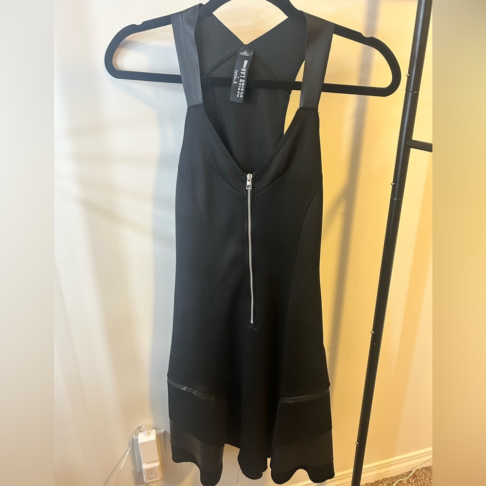 Great detailing, Design Lab Lord & Taylor Black Strapless Dress, size 2